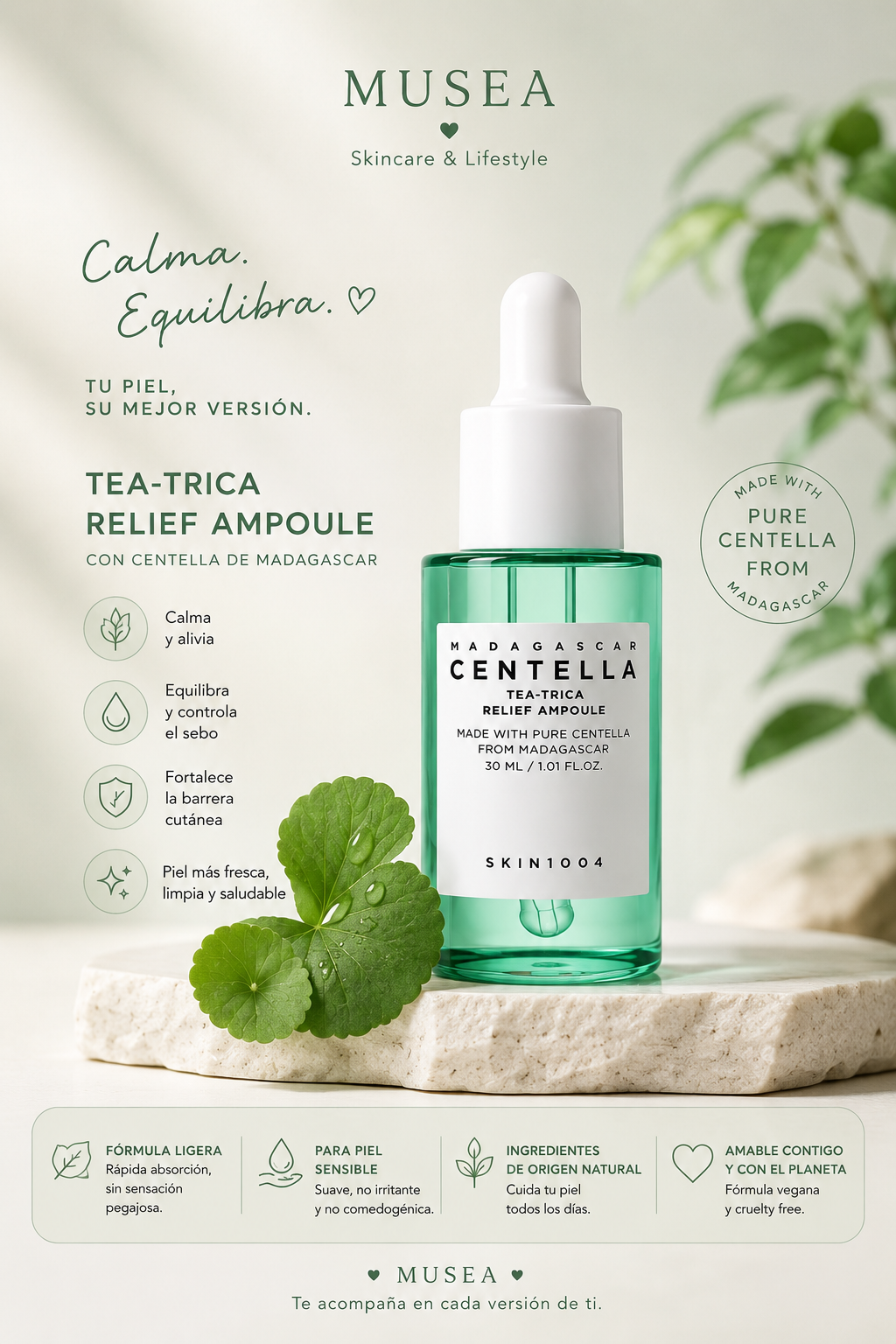 SKIN1004 Madagascar Centella Tea-Trica Relief Ampoule 30 ml