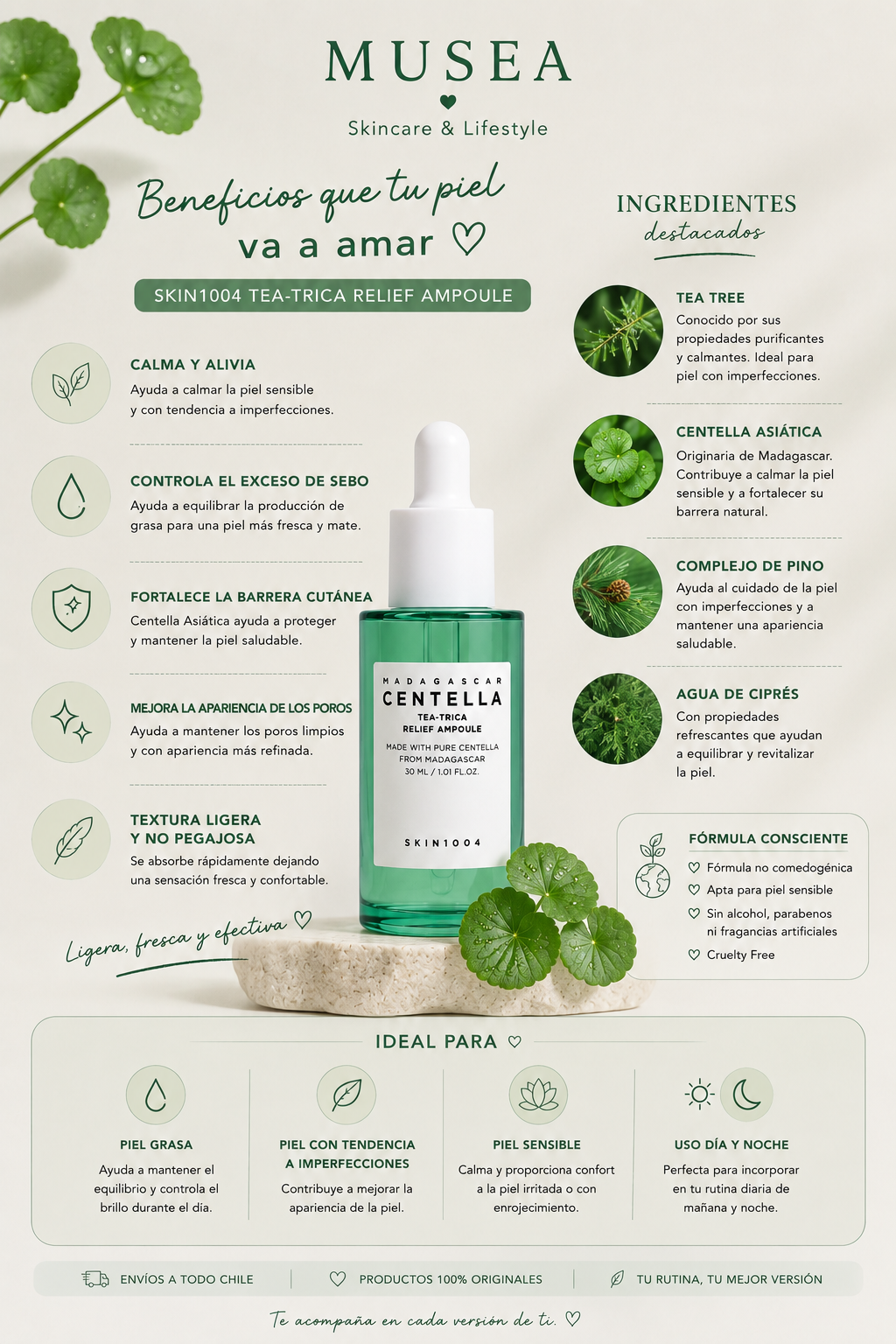 SKIN1004 Madagascar Centella Tea-Trica Relief Ampoule 30 ml